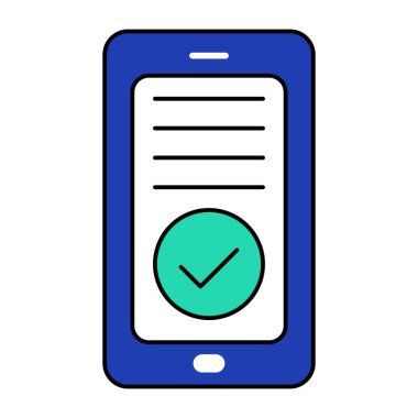 Onaylanmış telefonun yaratıcı tasarım simgesi