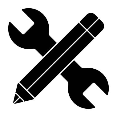 Eşsiz dizayn edilmiş teknik yazı simgesi