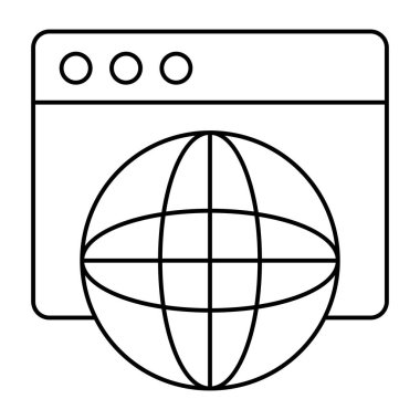 Web tarayıcısının doğrusal tasarım simgesi