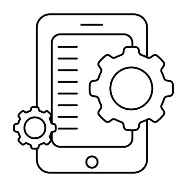 Mobil ayarların moda vektör tasarımı