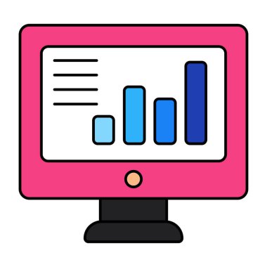 Çevrimiçi veri analizlerinin premimium indirme simgesi