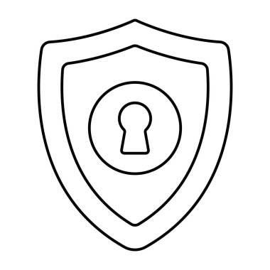 Güvenlik kalkanının düzenlenebilir tasarım simgesi