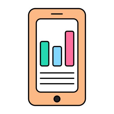 Mobil veri analizlerinin premimium indirme simgesi