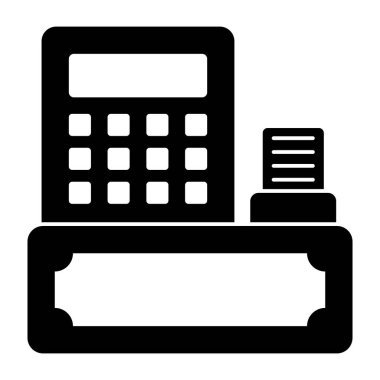 Muhasebeci masasının sağlam bir tasarım simgesi