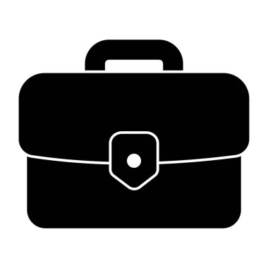 İş çantası, evrak çantası vektörünün simge tasarımı