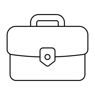 İş çantası, evrak çantası vektörünün simge tasarımı