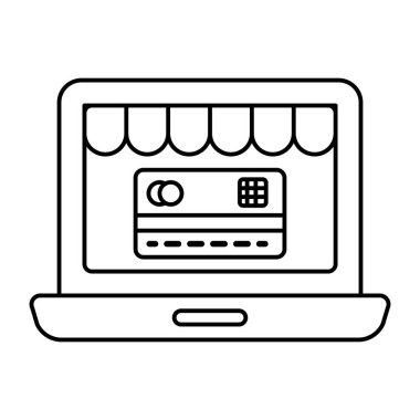 Çevrimiçi kart ödemesinin trend vektör tasarımı