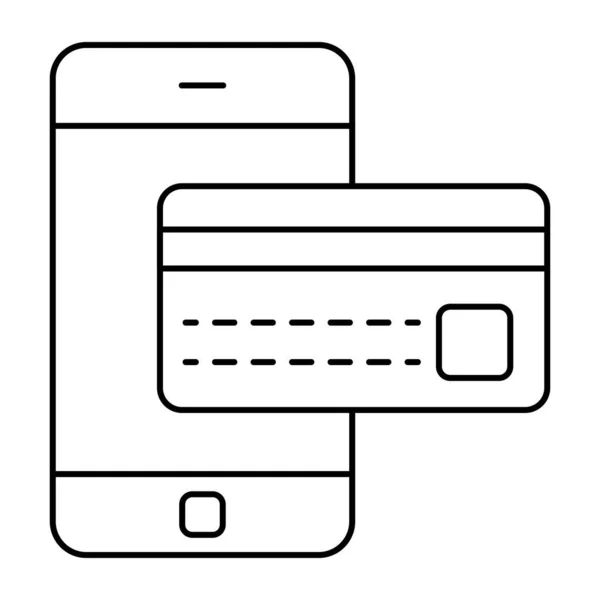 Mobile Card Payment Icon Trendy Vector Design — Vector de stock