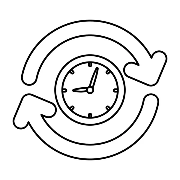 时间更新的概念线性设计图标 — 图库矢量图片