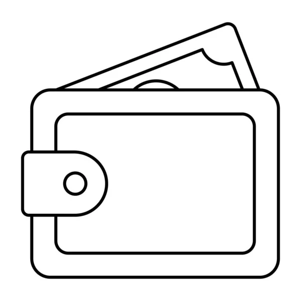 Ícone Notecase Desenho Vetorial Carteira — Vetor de Stock
