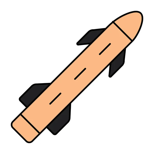 Ikona Rakety Jedinečném Provedení — Stockový vektor