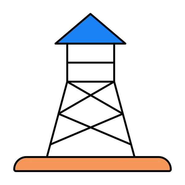 Electric Pole Icon Flat Design — стоковый вектор