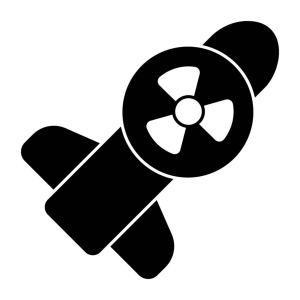 Nuclear Missile Icon Editable Vector — ストックベクタ