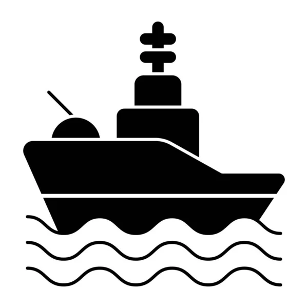 Trendy Vector Design Military Boat — 스톡 벡터