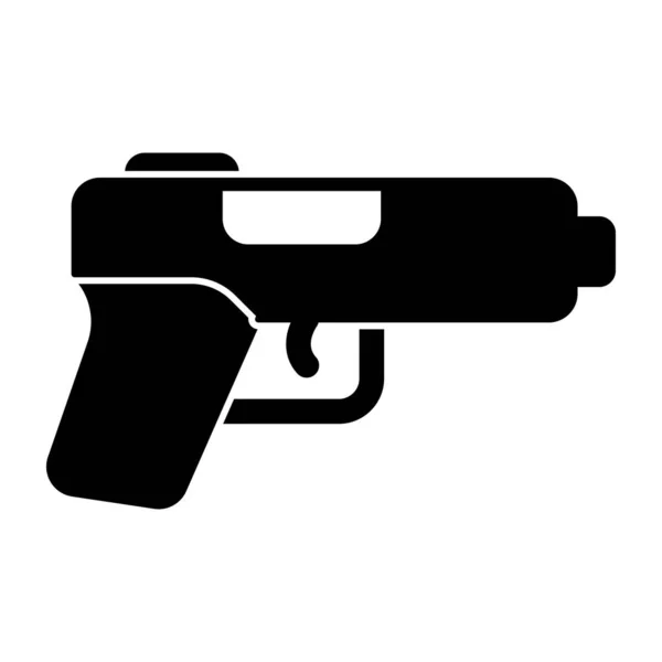 Icono Diseño Perfecto Pistola — Vector de stock