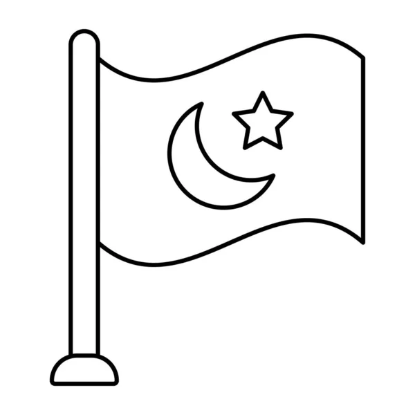 Прекрасна Ікона Пакистанського Прапора — стоковий вектор