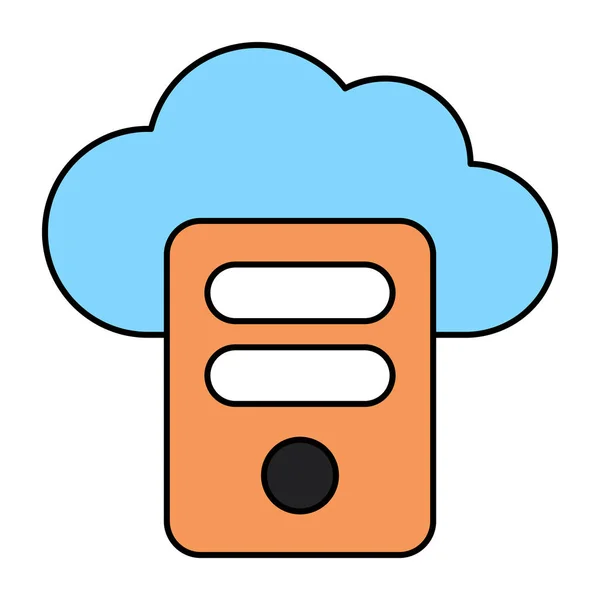 Perfect Design Icon Cloud Server — Stok Vektör