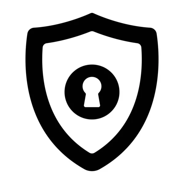 Upravitelná Ikona Návrhu Bezpečnostního Štítu — Stockový vektor