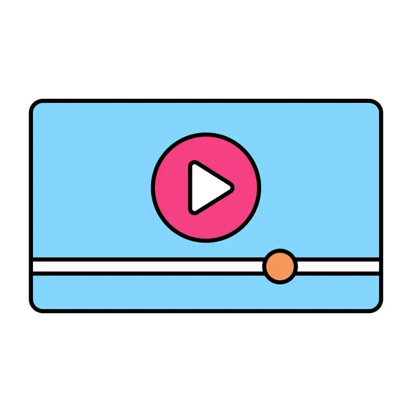 Векторный Дизайн Онлайн Видео — стоковый вектор