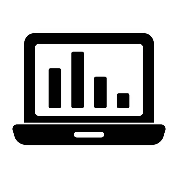 Online Data Analytics Icon Trendy Design — Stockvector