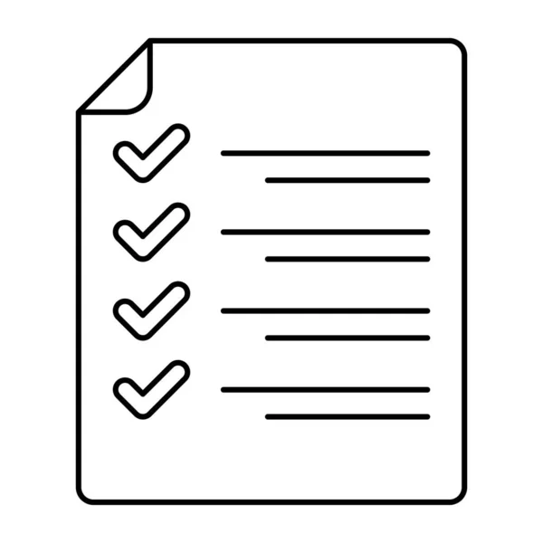 Paper Tick Mark Showcasing Task List Icon — Stok Vektör