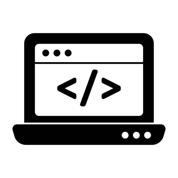 Een Icoon Ontwerp Van Web Codering — Stockvector