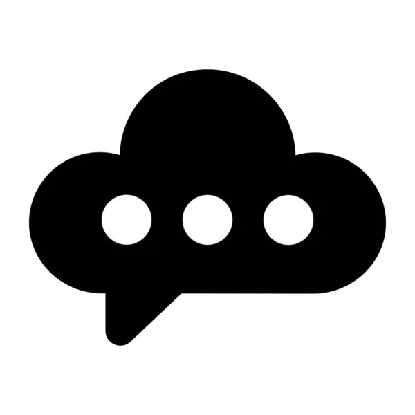 Ein Icon Design Des Cloud Chats — Stockvektor