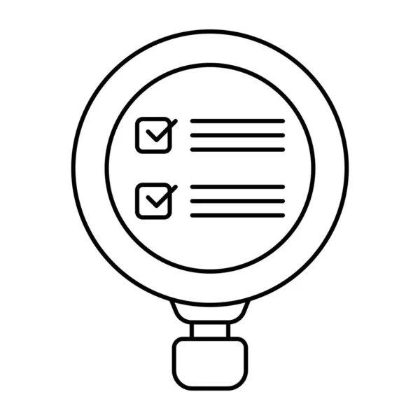 Search List Icon Editable Vector — Stock Vector
