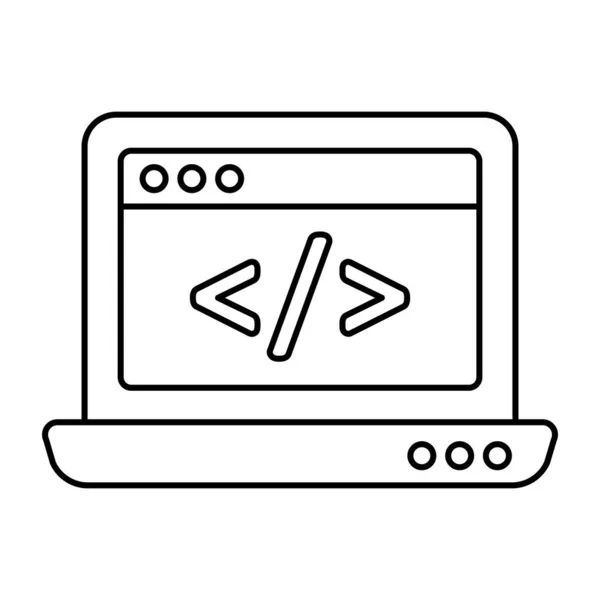 Icon Design Web Coding — Vector de stock