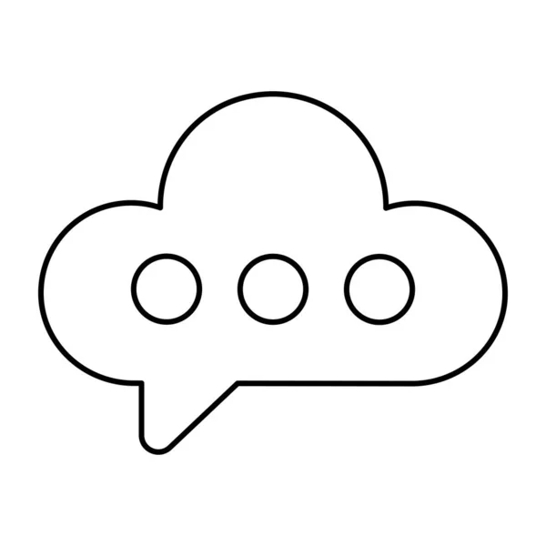 Icono Diseño Chat Nube — Vector de stock