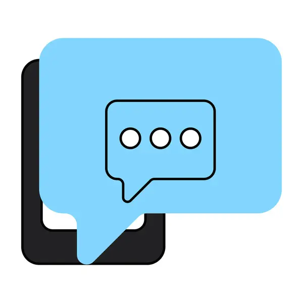 Unique Design Icon Mobile Chat — Vettoriale Stock