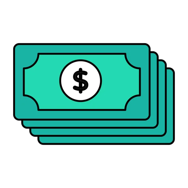 Flat Design Icon Banknote — Vetor de Stock