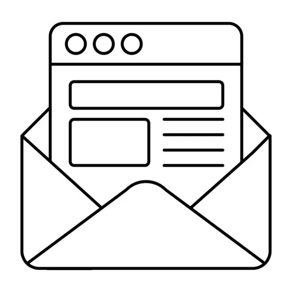 Иконка Перфектного Дизайна Веб Почты — стоковый вектор