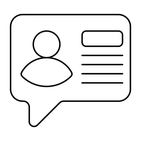 Modern Design Icoon Van Gebruiker Chat — Stockvector