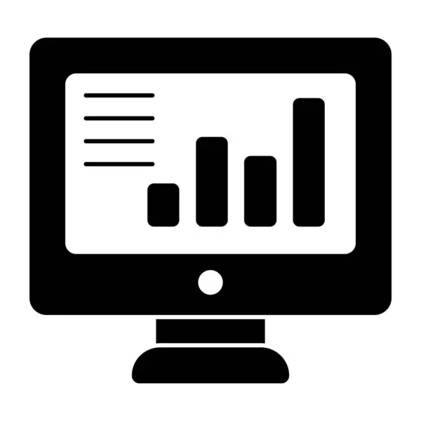 Premium Download Icon Online Data Analytics — Stockvector
