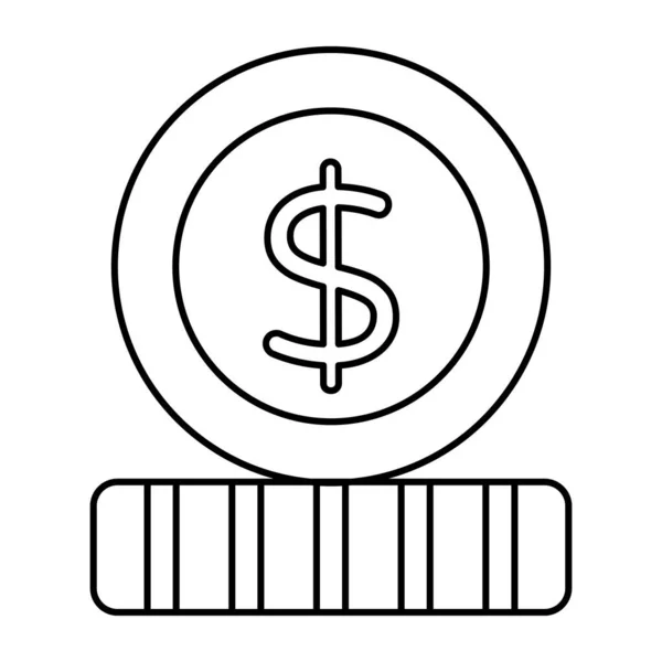Premium Download Icon Dollar Coins — Vetor de Stock
