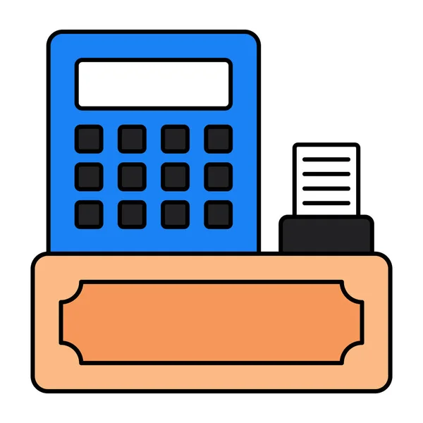 Flat Design Icon Accountant Table — Stockvector