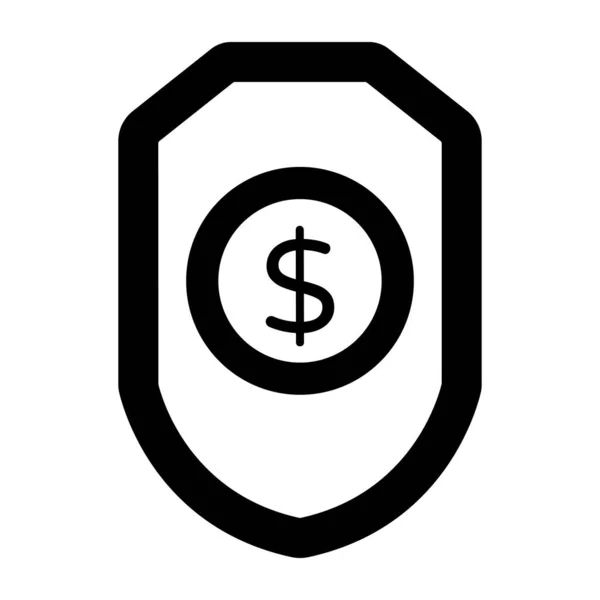 Eine Perfekte Design Ikone Für Finanzielle Sicherheit — Stockvektor