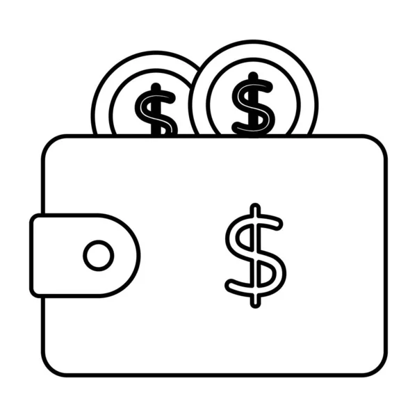 Icono Accesorio Billetera Diseño Vectores Billetera — Vector de stock