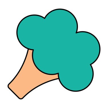 Brokolinin modaya uygun vektör tasarımı