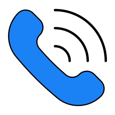 Gelen çağrının trend vektör tasarımı