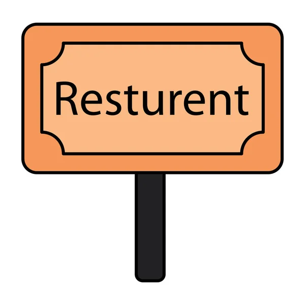 Edytowalna Ikona Deski Restauracyjnej — Wektor stockowy