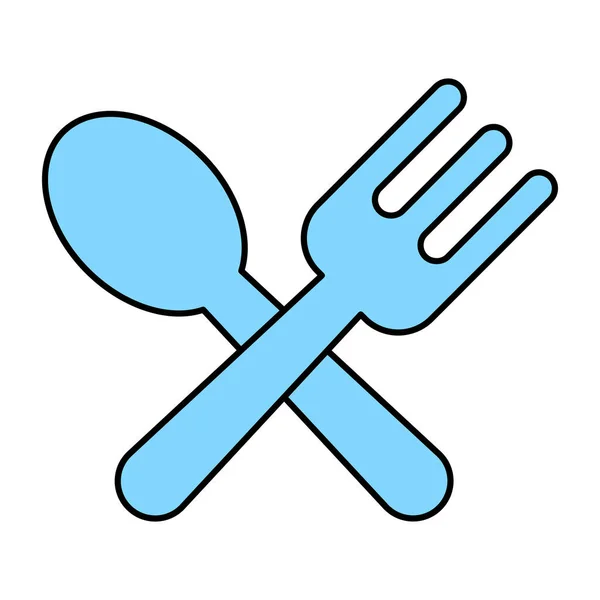 Вилка Ложкою Концепція Значка Посуду — стоковий вектор