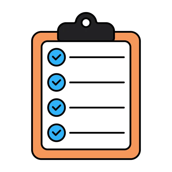 Paper Clipboard Showcasing Task List Icon — Image vectorielle