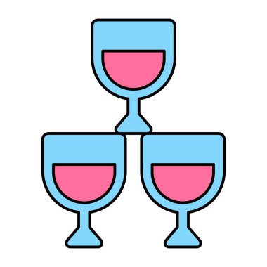 Cam kule düzenlenebilir tasarım simgesi