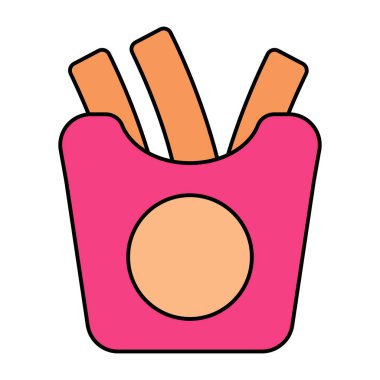 Patates kızartmasının vektör tasarımı