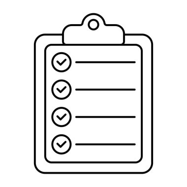 Pano görüntüleme görev listesi simgesine sahip kağıt