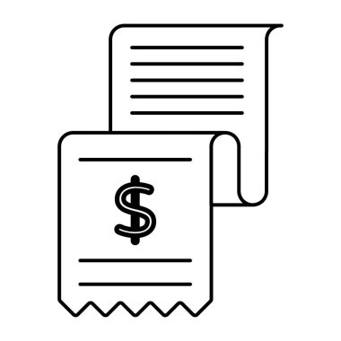 Faturanın modern tasarım simgesi