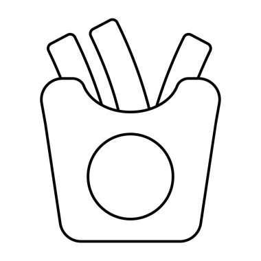 Patates kızartmasının vektör tasarımı