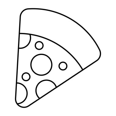 Pizza diliminin düzenlenebilir tasarım simgesi